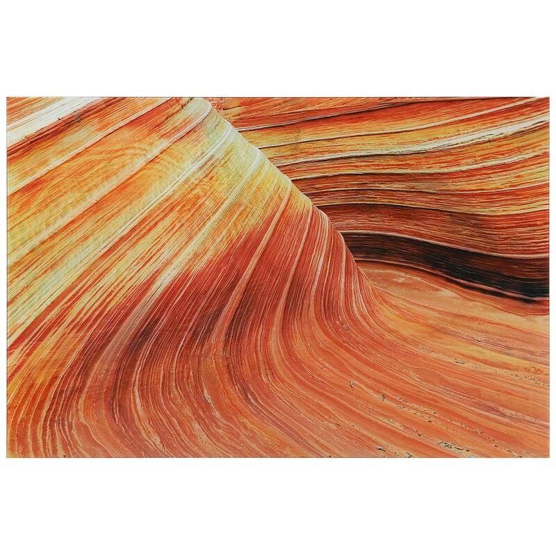 "Painted Canyon" Frameless Free Floating Tempered Glass Panel Graphic Wall Art