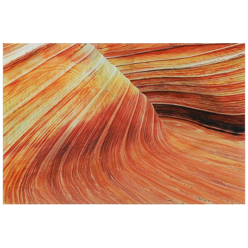 "Painted Canyon" Frameless Free Floating Tempered Glass Panel Graphic Wall Art