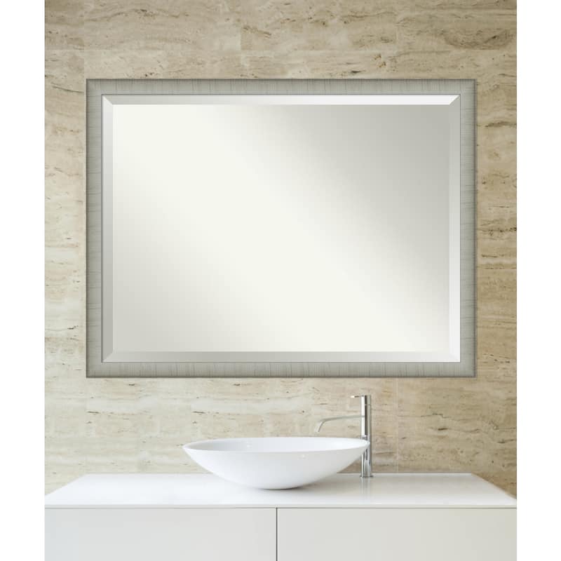 Beveled Bathroom Wall Mirror - Elegant Frame