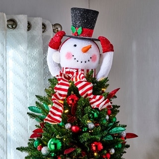 14" Felt Snowman With Hat Tree Topper
