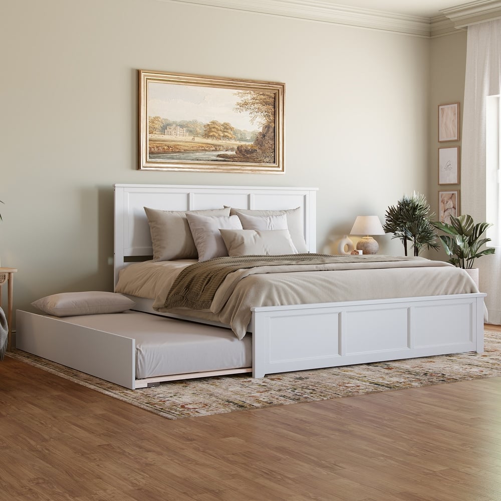 AFI Madison Platform Bed with Matching Footboard & Trundle
