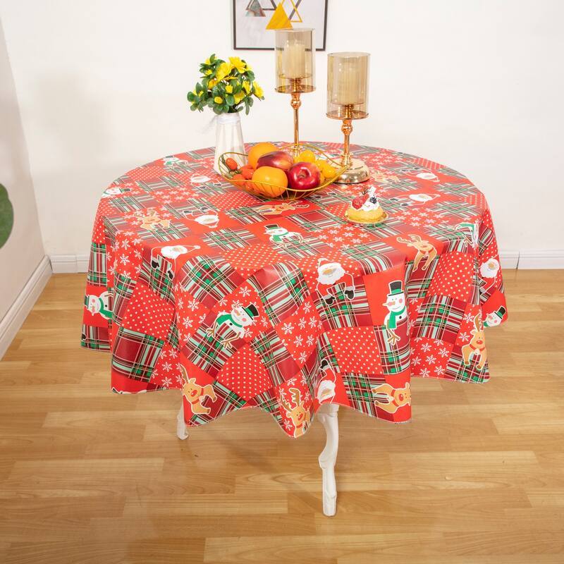 Ray Star Happy Christmas tablecloth Festival