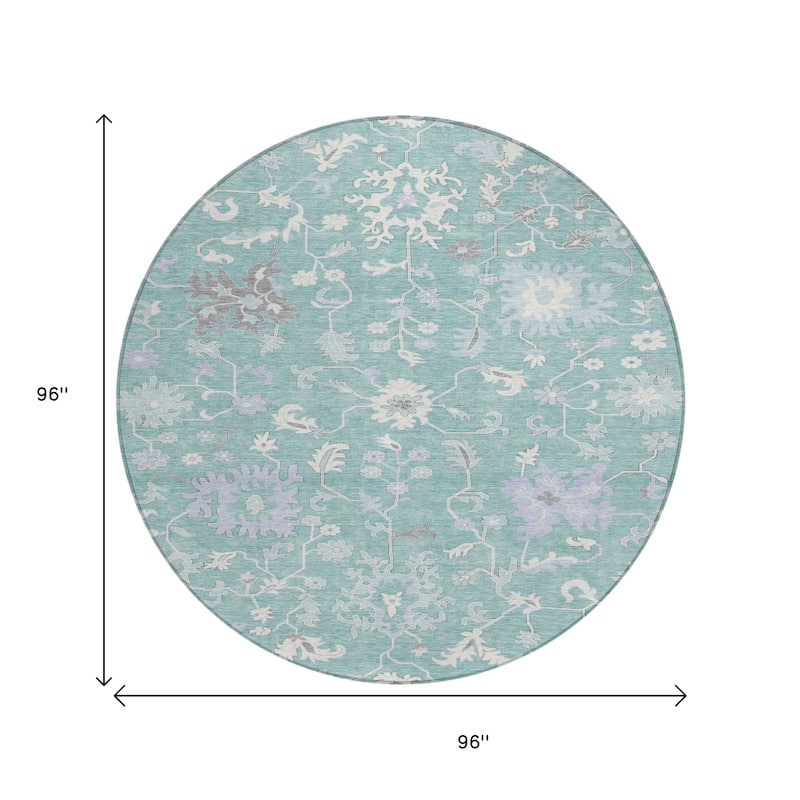 HomeRoots Floral Transitional Rectangle Outdoor Rug