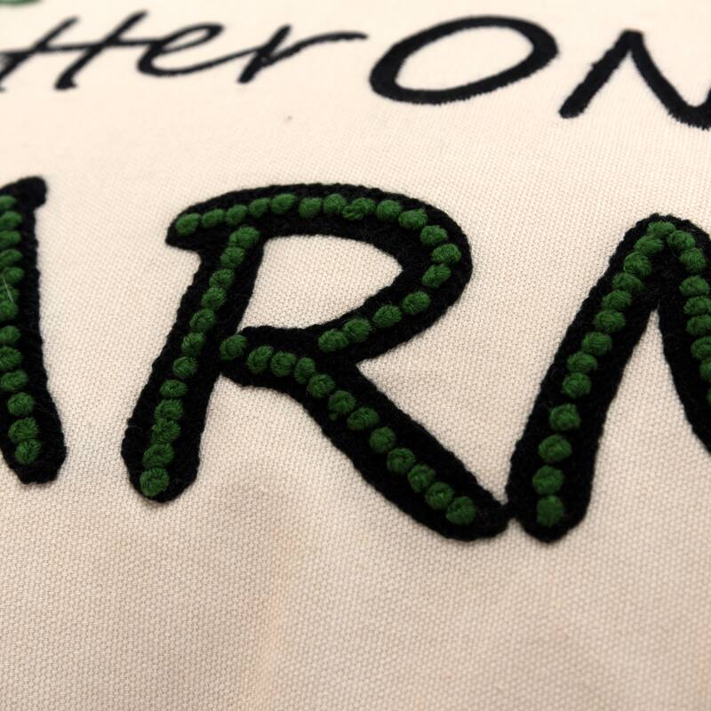 Rizzy Home Life is Better on the Farm Throw Pillow Cover