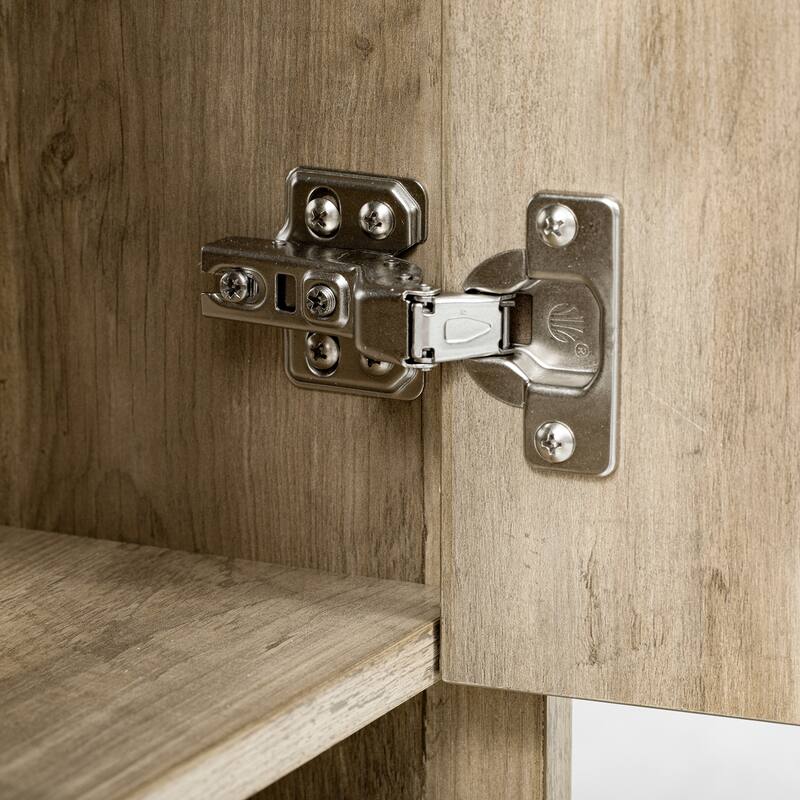 GDFStudio - Wexford Modern Freestanding Bathroom Vanity with Ceramic Sink, Sliding Drawer and Open Shelf - 30'W