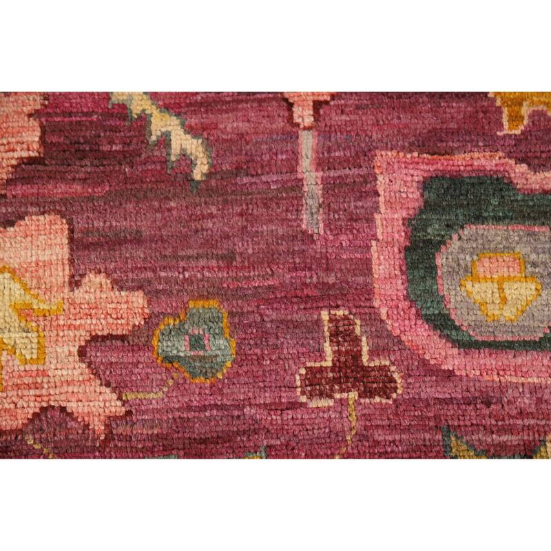 Hand Knotted Oriental 100% Wool Carpet Transitional All-Over Yellow & Gold Oushak Area Rug - 11' 10'' X 8' 10''