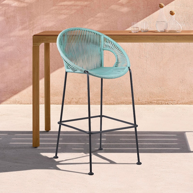 Acapulco Indoor Outdoor Steel and Rope Bar/Counter Stool