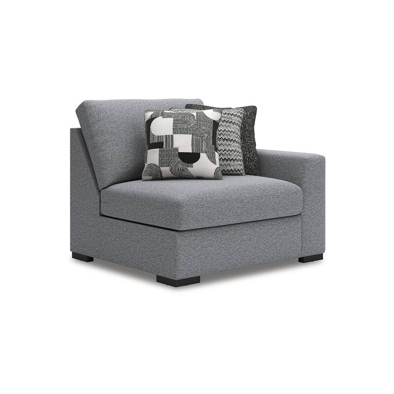 Signature Design by Ashley Bealton Gray 3-Piece Sectional with Chaise - 140" W x 69" D x 41" H