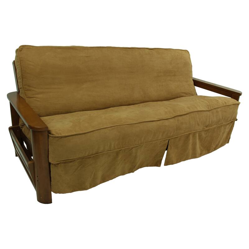 Microsuede Corded Full-Size 8-10 Inch Thick Futon Slip Cover - Full - Camel