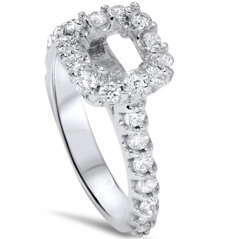 1/2ct Princess Cut Engagement Diamond Ring Setting White Gold