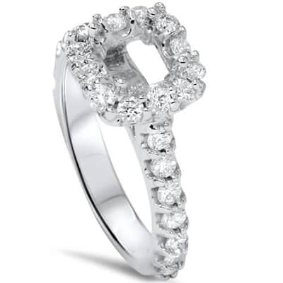 1/2ct Princess Cut Engagement Diamond Ring Setting White Gold