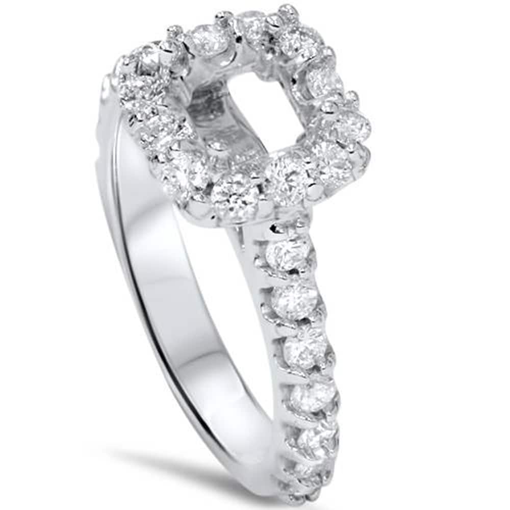1/2ct Princess Cut Engagement Diamond Ring Setting White Gold