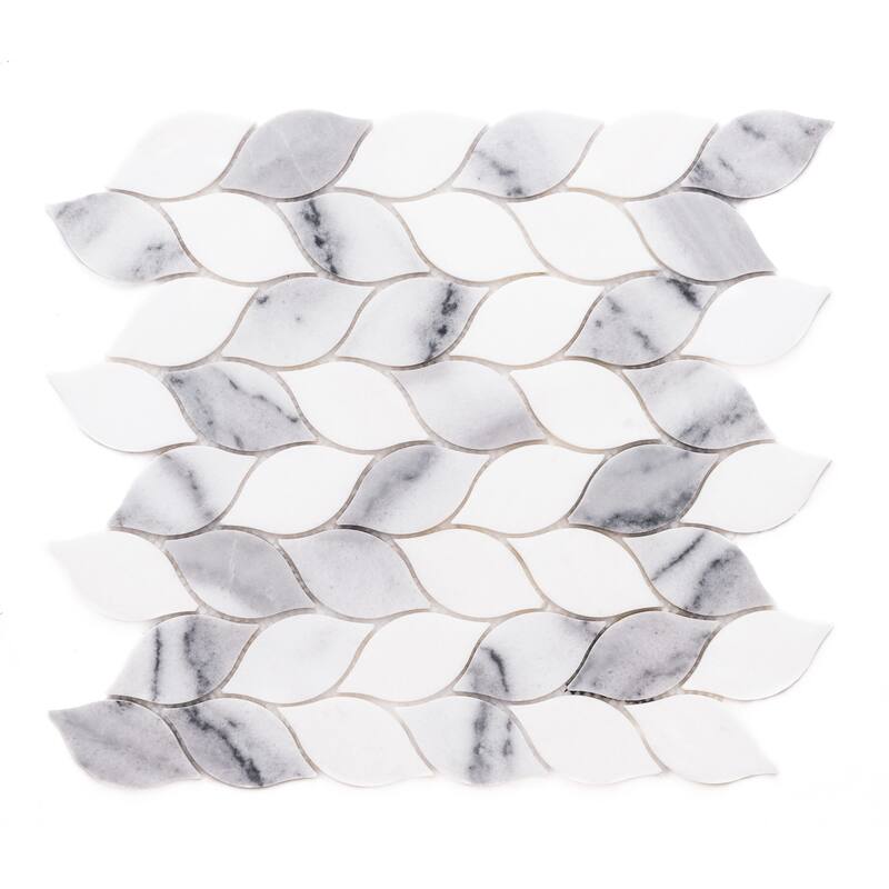 The Tile Life Santorini Braid 12x12 Polished Marble Mosaic Floor, Backsplash & Wall Tile