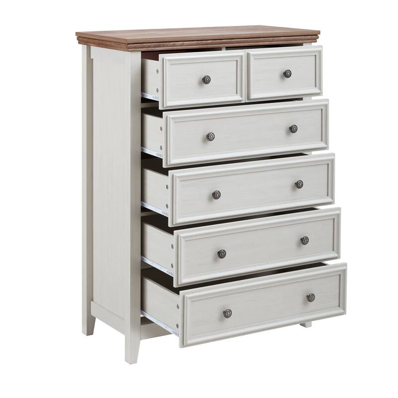 Roomfitters Modern Drawer Dresser, Chest of Drawers with Closet Organizers and Storage, Farmhouse Style Clothes Cabinet