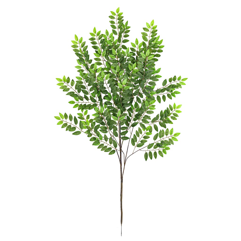 51in Large Real Touch Artificial Wisteria Leaf Stem Plant Greenery Foliage Spray Branch - 51" L x 28" W x 1" DP