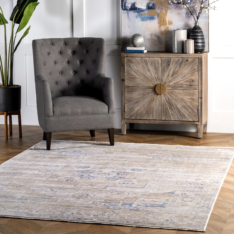 Nuloom Jayden Cardinal Medallion Faded Area Rug