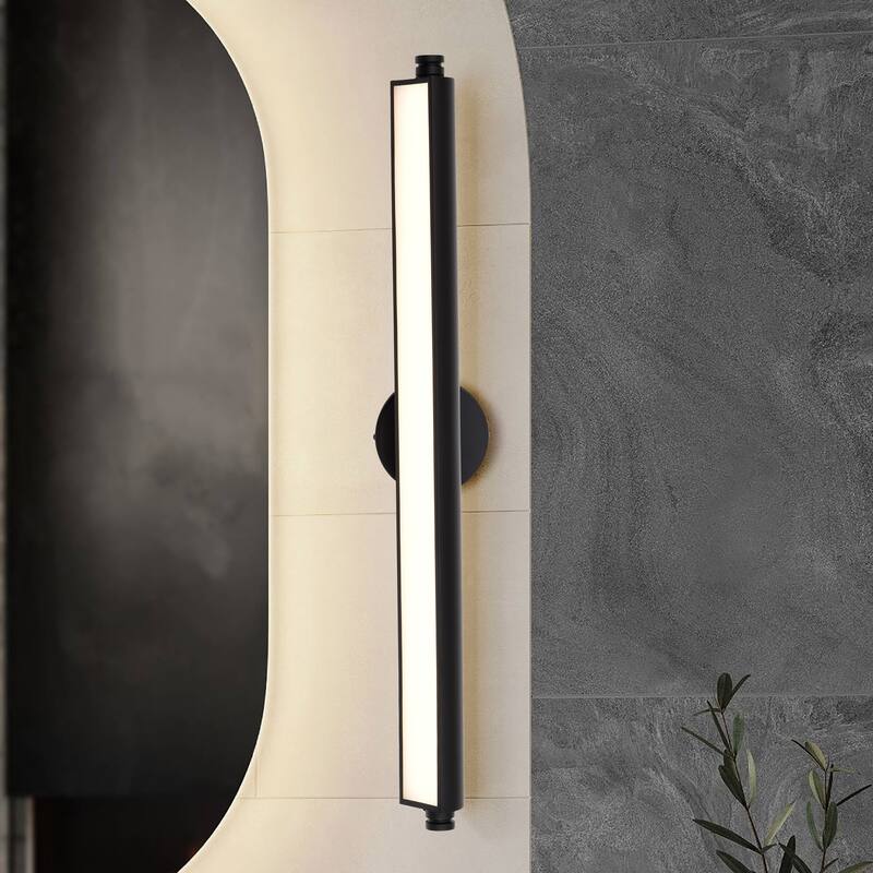 Auden 36 Inch LED Vanity 3 CCT Selectable Black Finish Acrylic Lens