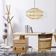 preview thumbnail 2 of 6, Modern Bamboo Lantern Pendant Lamp Hanging Light Fixture for Entryway and Living Room
