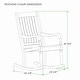 preview thumbnail 4 of 32, Cambridge Casual Lyon Mahogany Oversize Wood Outdoor Rocking Chair