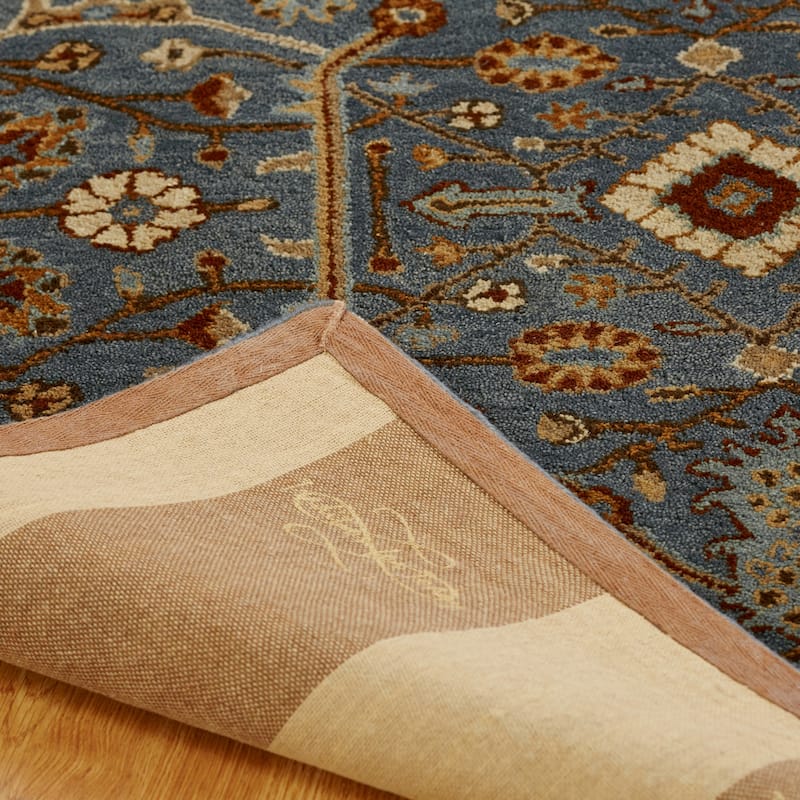 Empire Slate Blue Hand-tufted Wool Area Rug