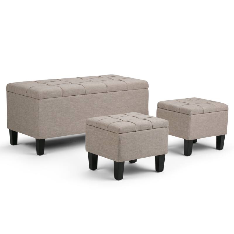 WYNDENHALL Lancaster 44 inch Wide Contemporary Rectangle Storage Ottoman