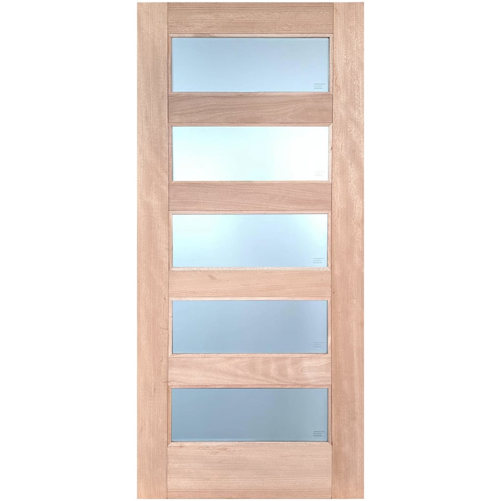 Waydoor 80'' Mahogany Unfinished Exterior Solid Core Wood Door