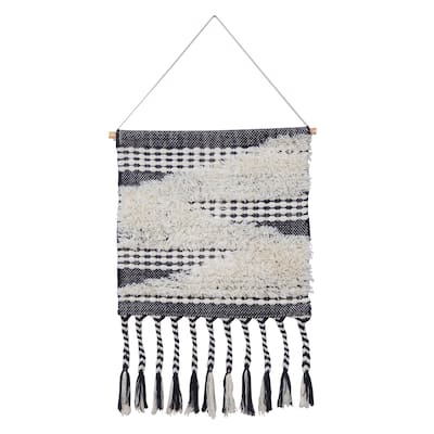 Sevita Modern Cloudy Day Woven Wall Hanging - 19" x 35"