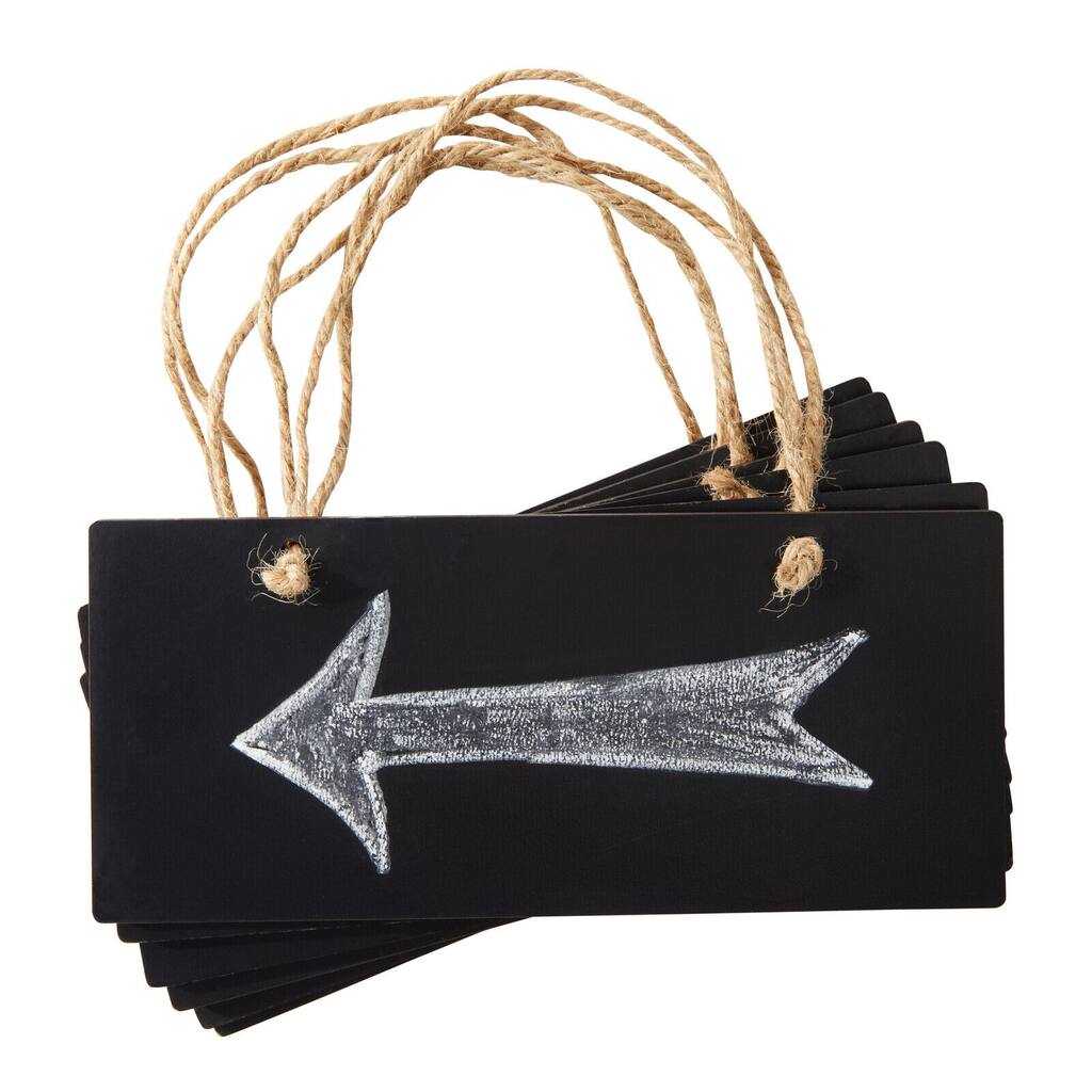 6-Pack Small Hanging Chalkboard Signs