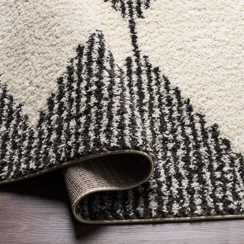 Livabliss Farciot Plush Boho Diamond Area Rug