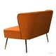 preview thumbnail 96 of 117, Delicia 3 Piece Living Room Set with Golden Legs by HULALA HOME