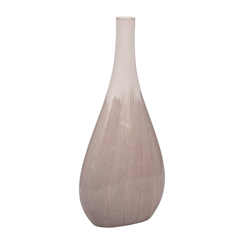 Sagebrook Home Valdiva Stoneware Vase - White, Novelty, Ombre, Elegant Home Accent in Stoneware Color
