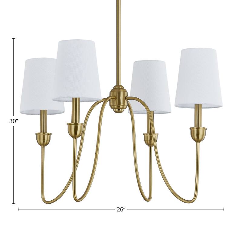 Portia 4-Light Chandelier, Gold