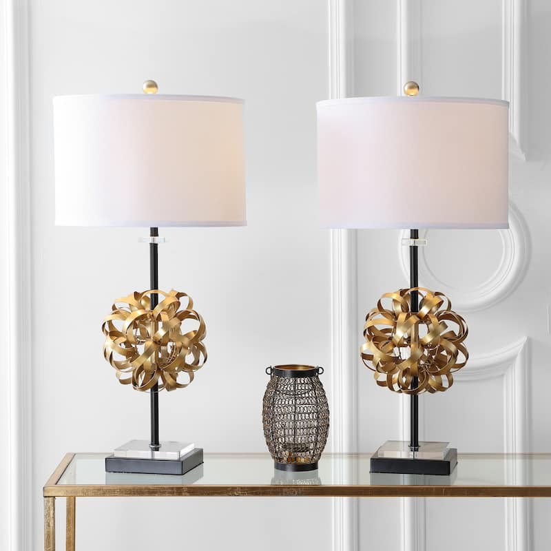 SAFAVIEH Lighting Burglinde 30-inch LED Table Lamp (Set of 2) - 15"x15"x30" - 15Wx15Dx30H