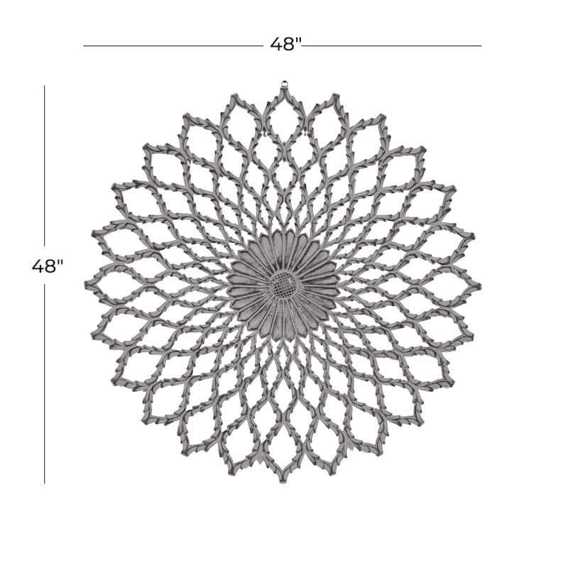 Wooden Starburst Cut-out Wall Decor - Gray - Roche River Decor