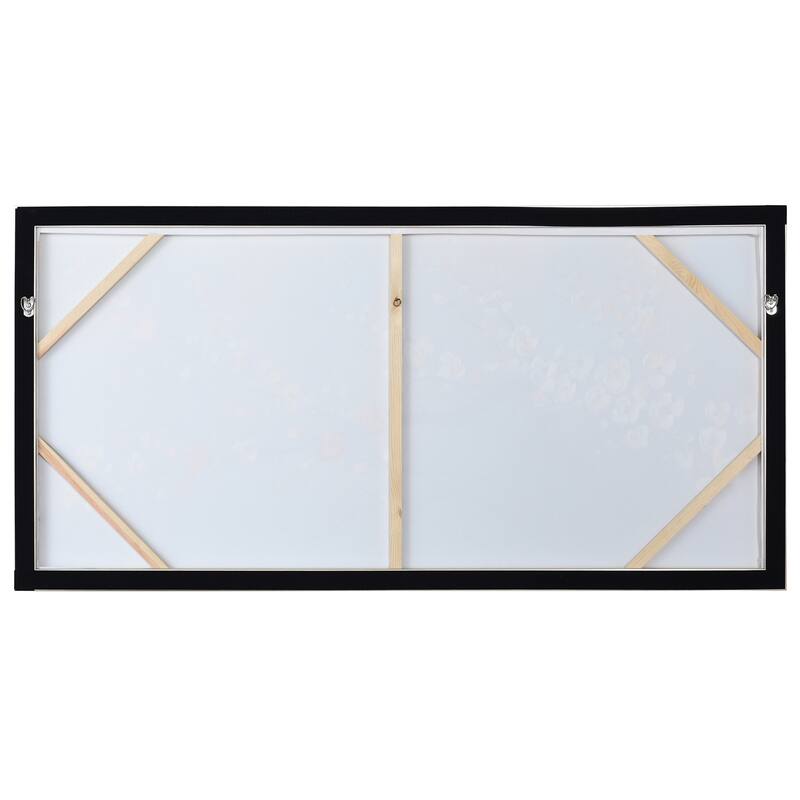 StyleCraft River Bloom Hand-Painted Framed Canvas Wall Art - 47" x 24"