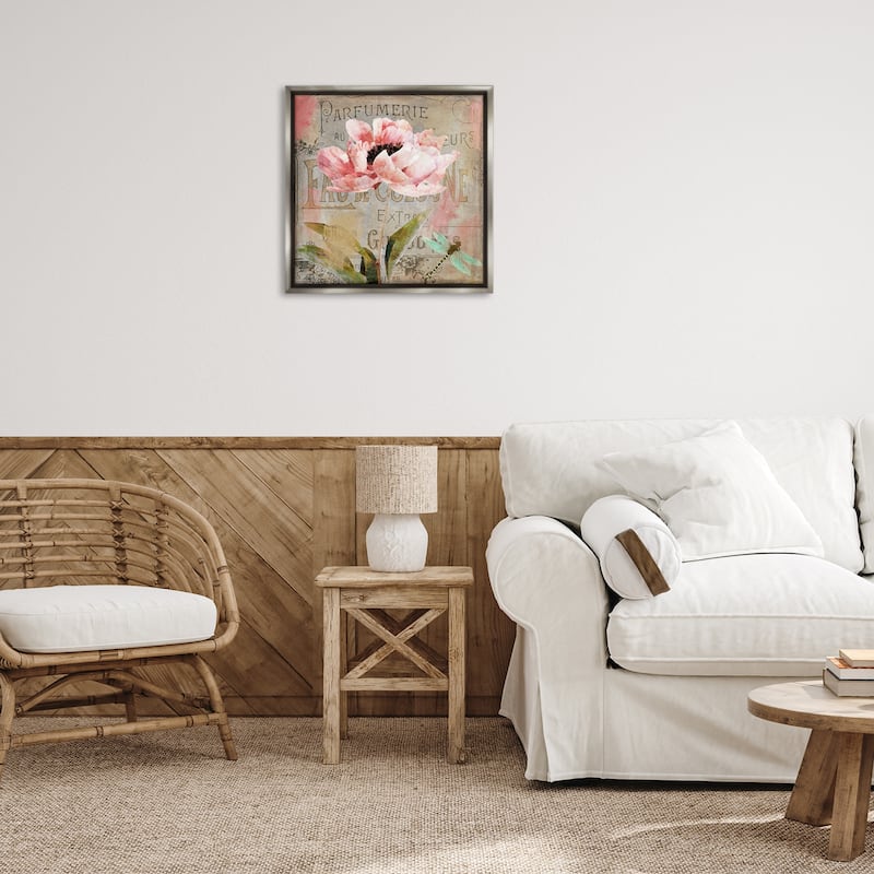 Stupell French Vintage Blossom Framed Floater Canvas Wall Art Design By Sasha