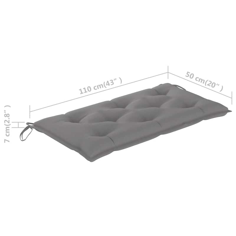 vidaXL Bench Cushion Water Repellent Outdoor Garden Seat Cushion Oxford Fabric