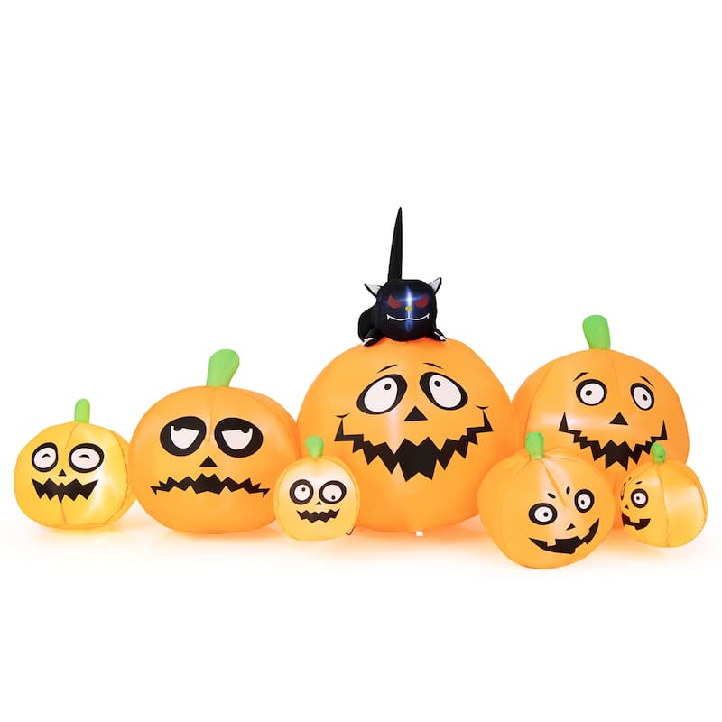 Costway 8FT Long Halloween Inflatable Pumpkins Self Inflating - See Details