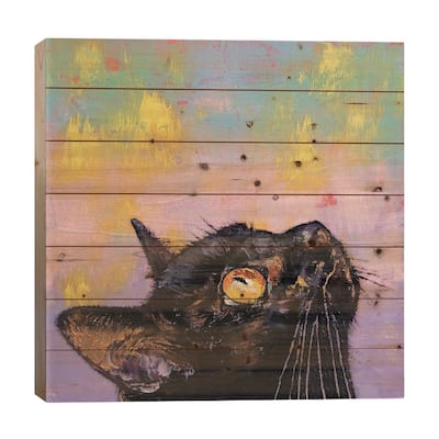 Fixed Gaze Print On Wood by Michael Creese - Multi-Color