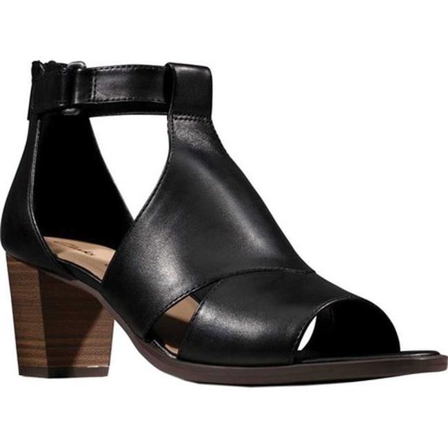 clarks black leather sandals