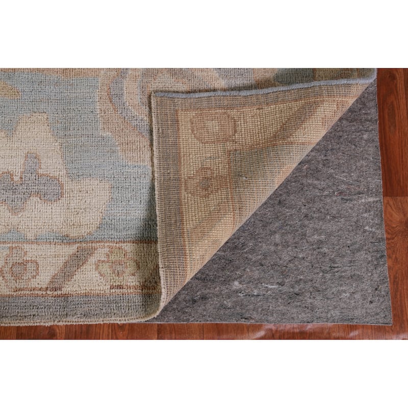 Hand Knotted Oriental 100% Wool Carpet Transitional All-Over Greys & Charcoal Oushak Area Rug - 11' 8'' X 8' 6''