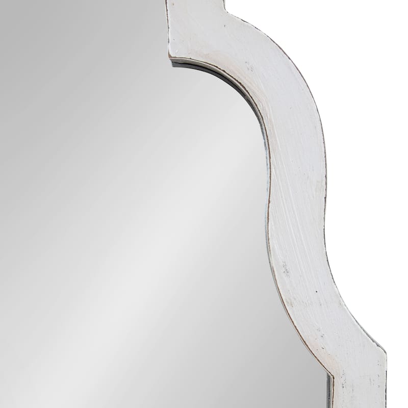 Kate and Laurel Damara Moroccan Style Arch Mirror - White - 26x48