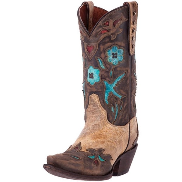 Dan Post Western Boots Womens Vintage Bluebird Ortho Beige