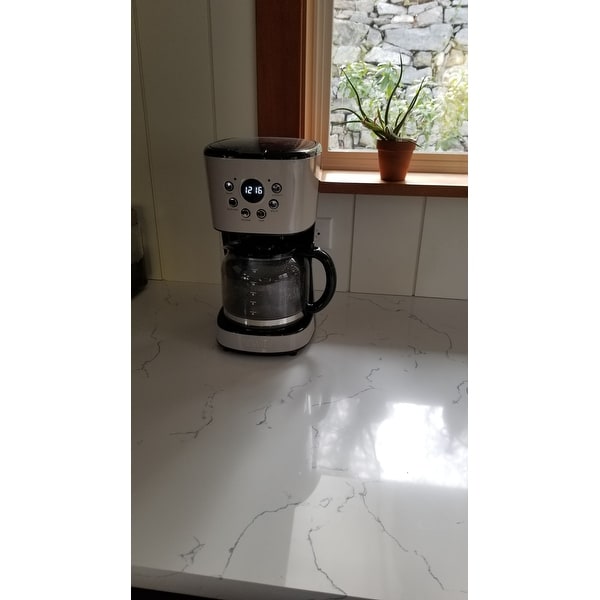 Haden - Modern 12-Cup Programmable Coffee Maker - Putty