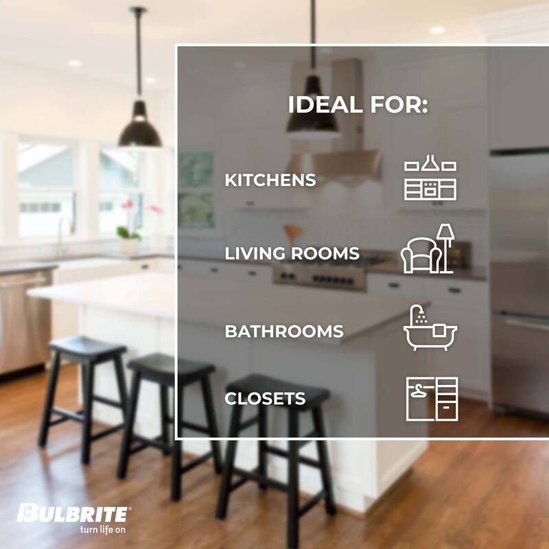 Bulbrite Pack of (2) LED 4" Round Recessed Downlight Fixture with Metal Jbox, 65W Equivalent