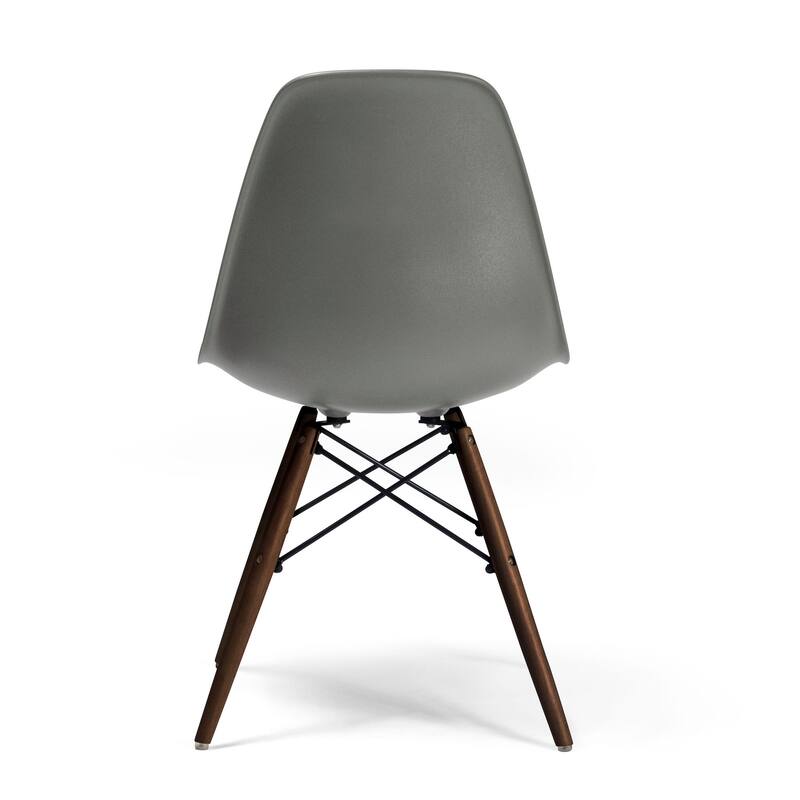 Paris-2 Side Chairs with Walnut Legs (Set of 2)