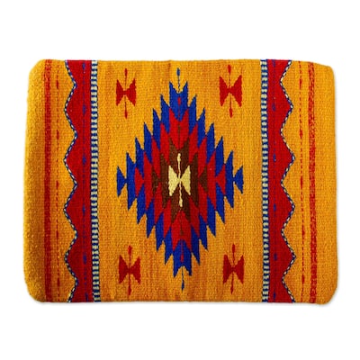 Novica Handmade Diamond Tradition Wool Cushion Cover