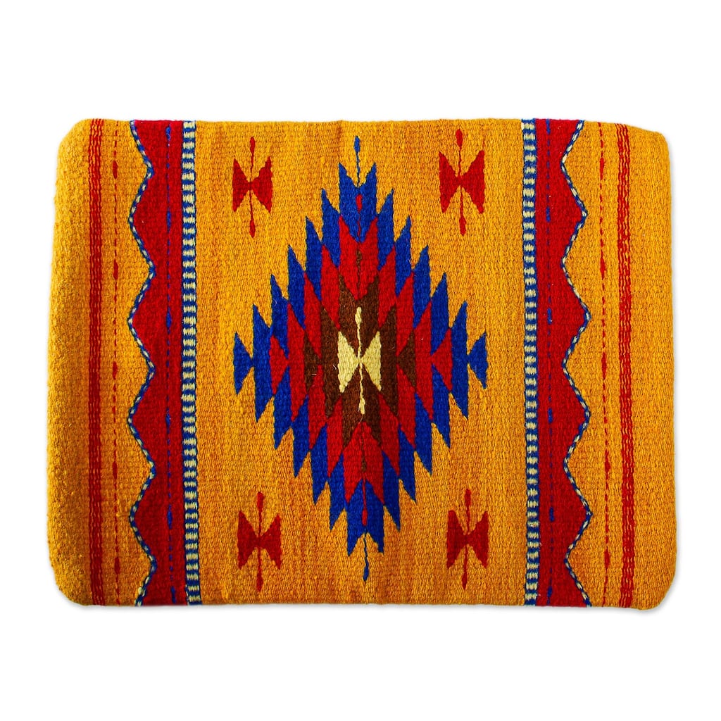 Novica Handmade Diamond Tradition Wool Cushion Cover