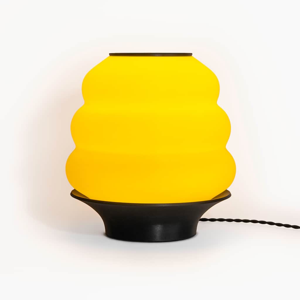 Honey Pot 12" Minimalist Classic Plant-Based PLA 3D Printed Dimmable LED Table Lamp, by JONATHAN Y