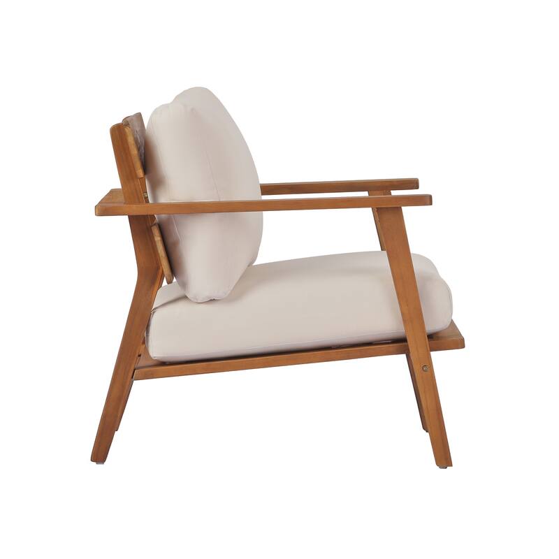 Christopher Knight Home - Mid-Century Modern Acacia Wood Outdoor Club Chair